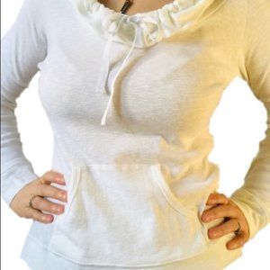 Columbia White Long Sleeve Hooded T Shirt Top
